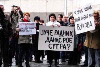 Vlast naplaćuje radnicima održavanje protestnog skupa