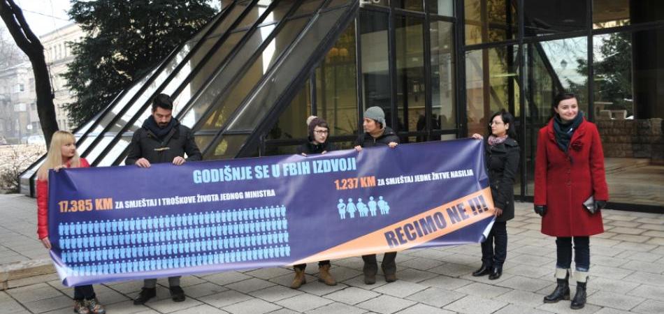 SARAJEVO: Akcija "Recimo ne" o lošem finansijskom položaju sigurnih kuća u BiH
