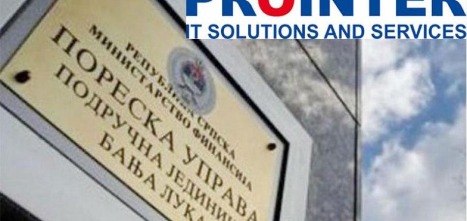Poreska uprava RS Prointeru dodijelila ugovor od 4,6 miliona KM