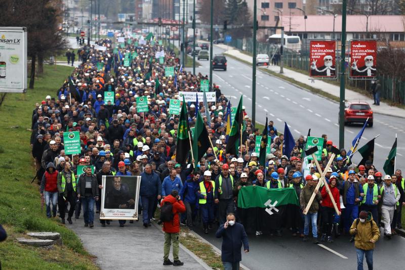 Employees of Elektroprivreda BiH are protesting because of insatiability among miners!