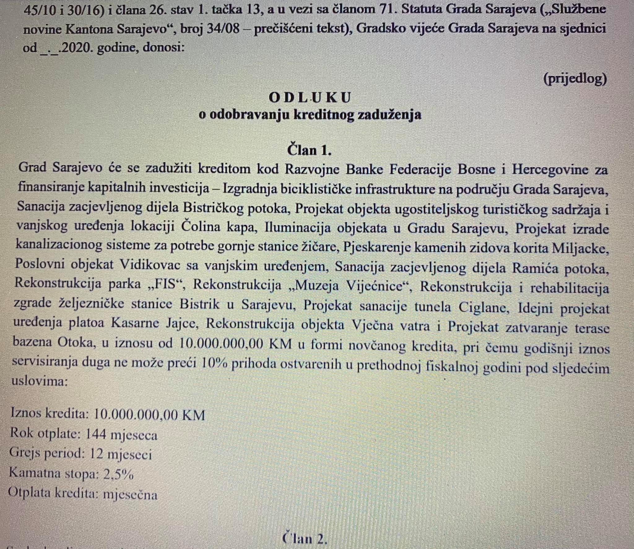 odluka o zaduzivanju (Skaka)